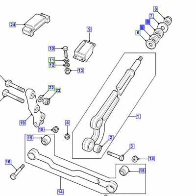 BUSH  RADIUS ARM FRONT SUSPENSION     ANR6971G