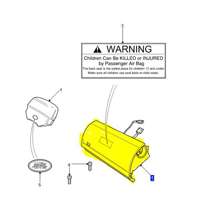 MODULE ASSEMBLY-AIR BAG PASSENGER, DARK GRANITE EHM102670LPW