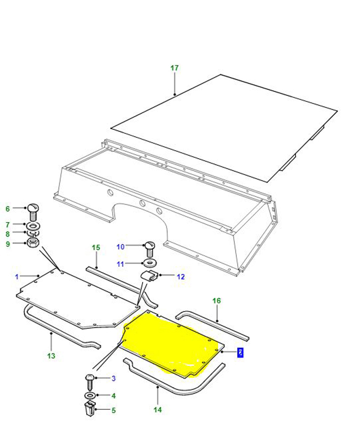 PANEL-MAIN FLOOR FRONT, TRANSMISSION LT 77, LH ALR1743