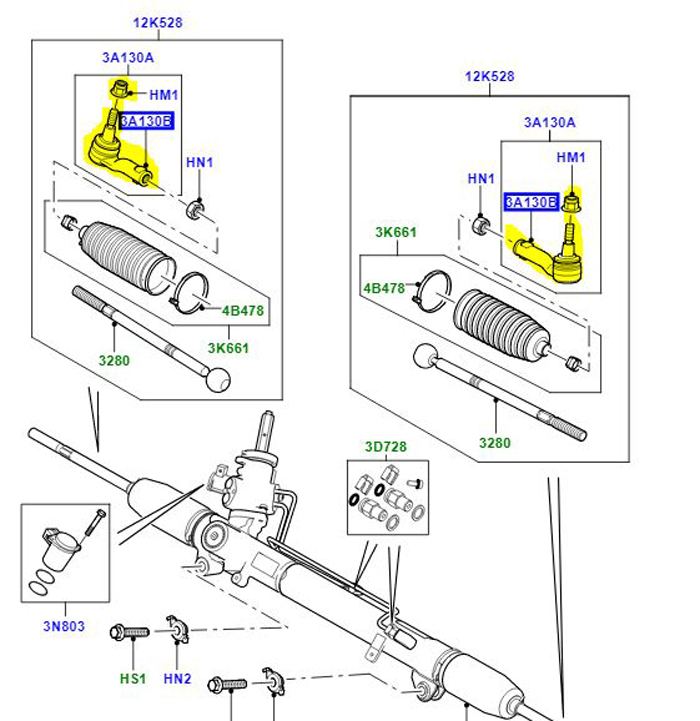 SPINDLE ROD CONNECTING END VEHICLE WITH M14 OUTER BALL JOINT QJB500070