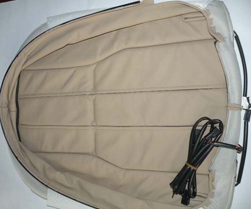 COVER – FRONT SEAT CUSHION JET/SAND (JET CAR) INTERIOR, SAND OX LEATHER SEATS, SAND/JET (SAND CAR) INTERIOR HCA000331SUN