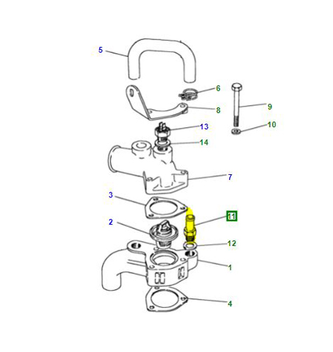 ADAPTOR PIPE COOLANT 624091