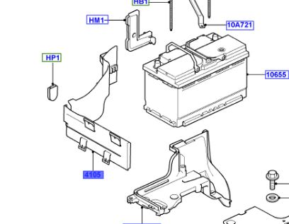 COVER – BATTERY BOX RIGHT HAND WITH CLIP LR023483