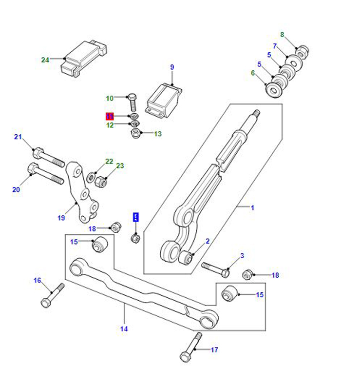 LOCKNUT M16, NYLOC, FLANGED HEAD ANR3140