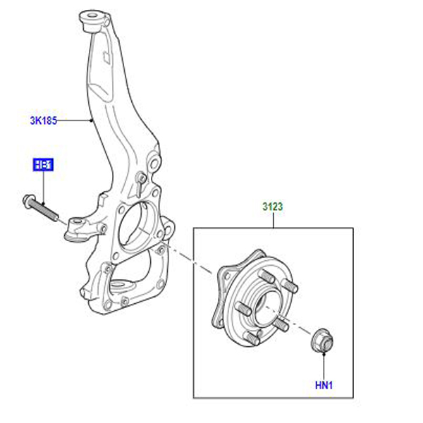 BOULON M12 X 70MM ARTICULATION AVANT FC112146