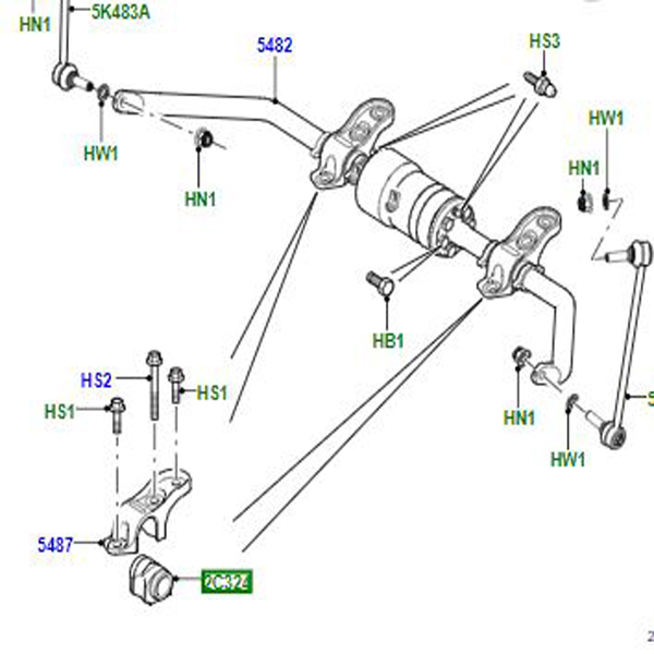 BUSH FRONT STABILIZER RVU500011