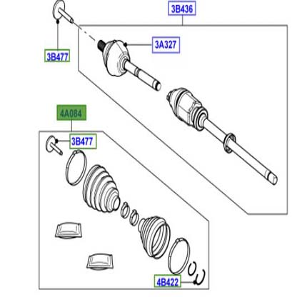 BOOT KIT DRIVE SHAFT LEFT OR RIGHT LR003160