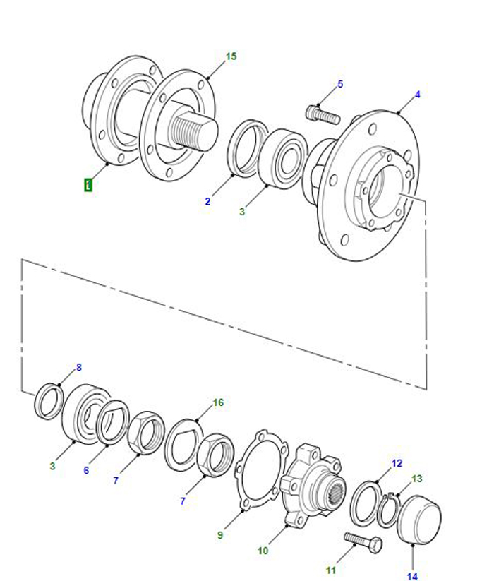 AXLE-STUB-HUB FRONT SUSPENSION FTC3154