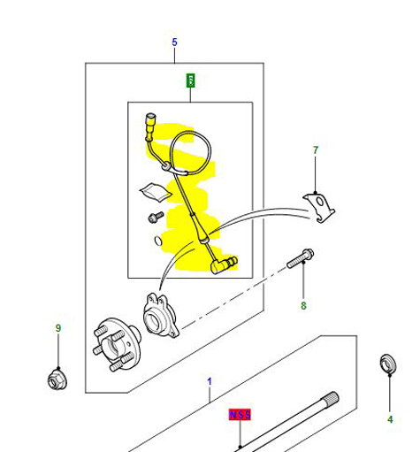 ABS SENSOR FRONT (AND) PLUG DISCO11 SSW500020