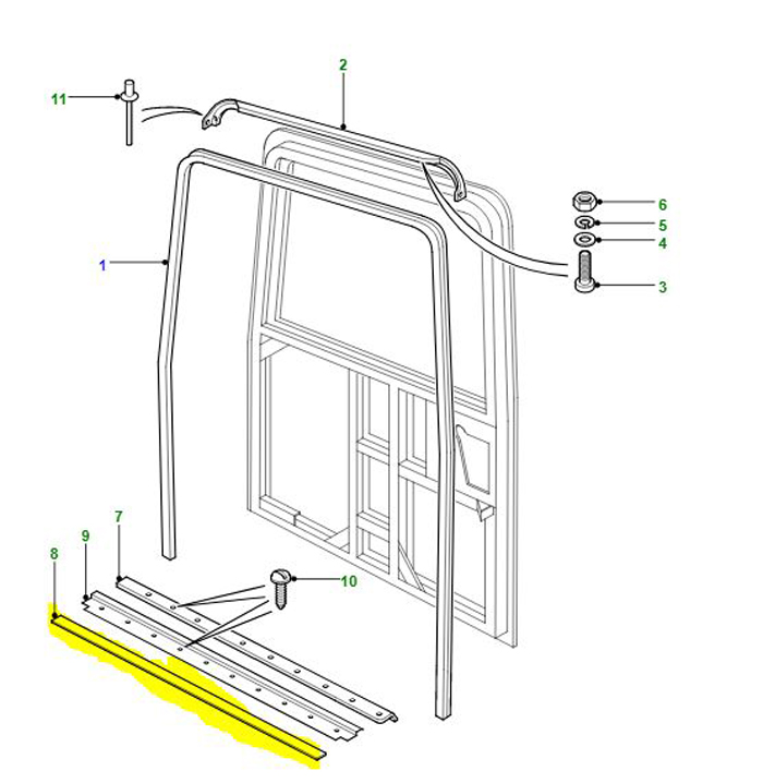 JOINT DE PLANCHER DE PORTE ARRIÈRE LR055354