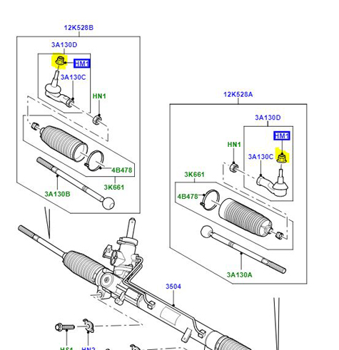 ÉCROU CAPUCHON TIGE DE BROCHE M14, VÉHICULE AVEC ROTULE EXTÉRIEURE M14 QYH500160