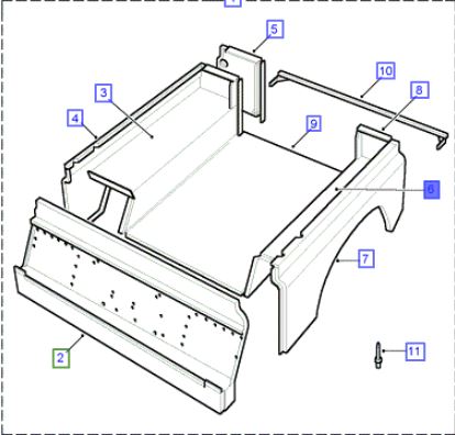 ASSEMBLAGE CÔTÉ CARROSSERIE-ARRIÈRE GAUCHE ALA710550