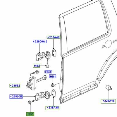 SCREW M8 TORX, DOOR HINGE BYP500420