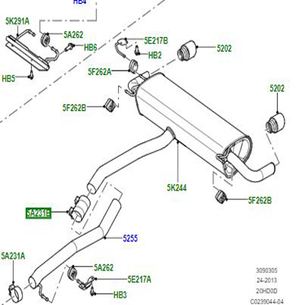 CLAMP EXHAUST PIPE LR000953