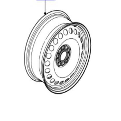 WHEEL BLACK, 7J X 17, STEEL LR005007