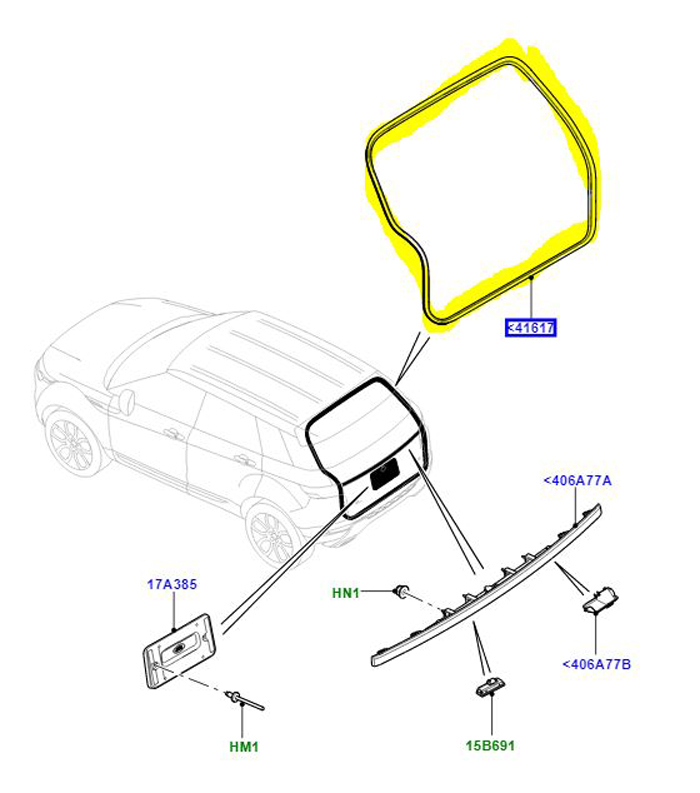 SEAL REAR DOOR 3 DOOR LR053351