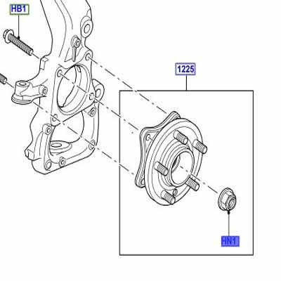 NUT REAR HUB TO KNUCKLE RFD500020