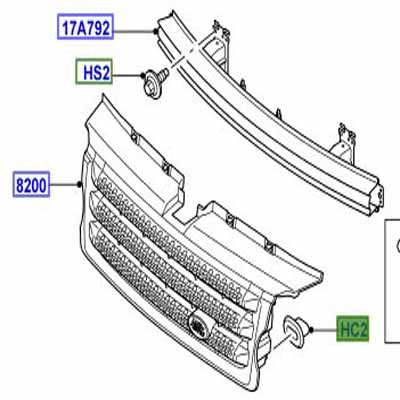 CLIP FRONT GRILL AZP500031