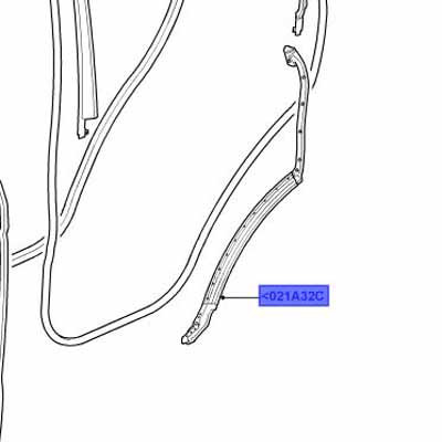 SEAL RIGHT HAND REAR WHEELARCH CGE500460