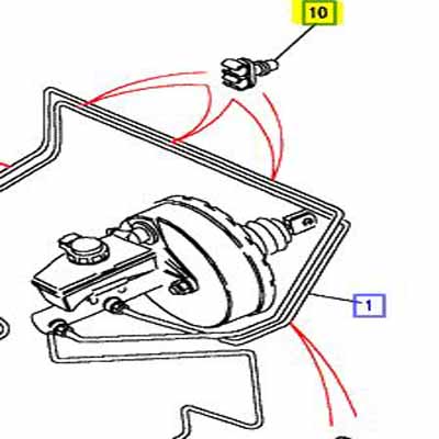 CLIP BRAKE PIPE DOUBLE 4.7 X 4.7MM DCP3969L