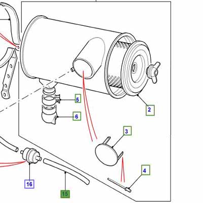 HOSE ASSEMBLY-BREATHER V8 TO BLOCK ERC3954