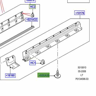 FASTENER RIVET, SILL, HYQ100060PUY