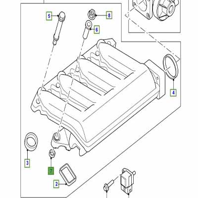 ADAPTATEUR COLLECTEUR D’ENTRÉE INFÉRIEUR TD4 F/L LKX100460L