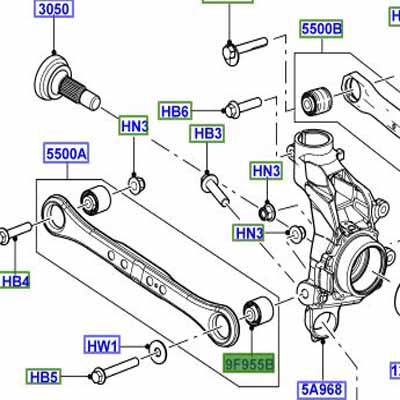 REAR SUSPENSION ARM BUSH LR001184