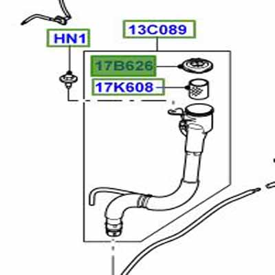 CAP WINDSCREEN WASHER FILLER PIPE LR002266