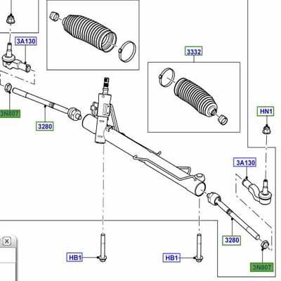 NUT – ADJUSTING  M18 X 1.5 STEERING GEAR LR002615