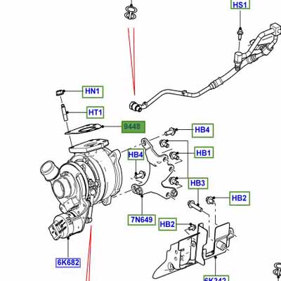 JOINT D’ASSEMBLAGE DU CHARGEUR TURBO LR003622