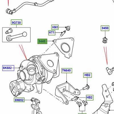 GASKET TURBOCHARGER ASSEMBLY LR003623