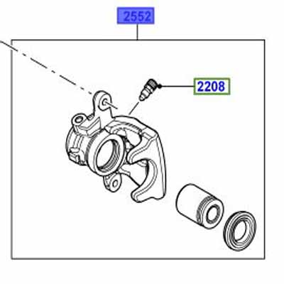 CALIPER RH REAR  2.2L CR DI 16V DIESEL LR007203