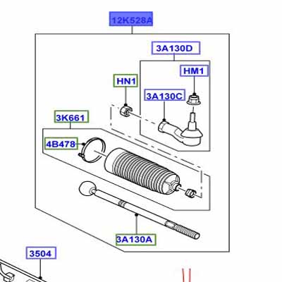 KIT DE RÉPARATION DE LA BARRE DE DIRECTION LR010668