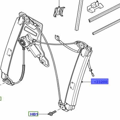 WINDOW REGULATOR LH FRONT LR011319