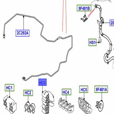 CLIP SPECIAL 4 WAY BRAKE PIPES LR013757