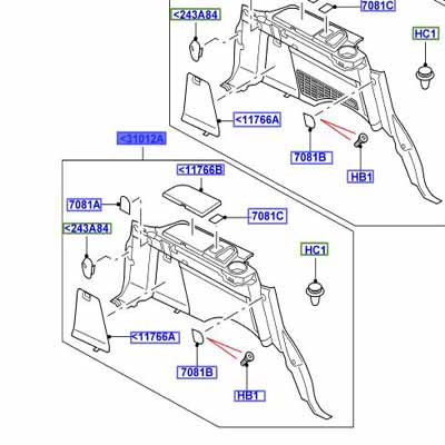 TRIM – QUARTER PANEL LEFT HAND SIDE PANEL LR016696