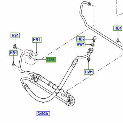 O RING GREEN POWER STEERING PIPES LR020210