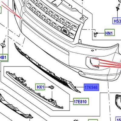 GRILLE BUMPER  LR02227