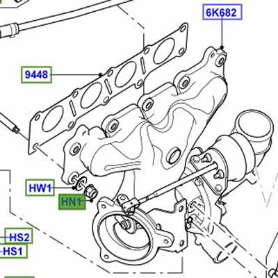 ECROU M10 COLLECTEUR D’ECHAPPEMENT LR025680