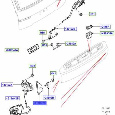 BEZEL LATCH LEFT HAND LR034343