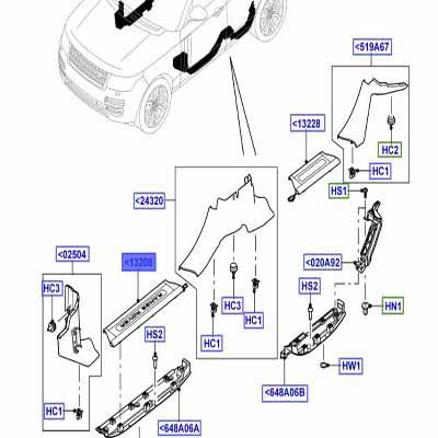 SCUFF PLATE FRONT LEFT HAND DOOR TREADPLATES – RANGE ROVER LR035837