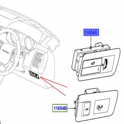 TAILGATE SWITCH RUN OFF ROAD WARNING SYSTEM, LR047121