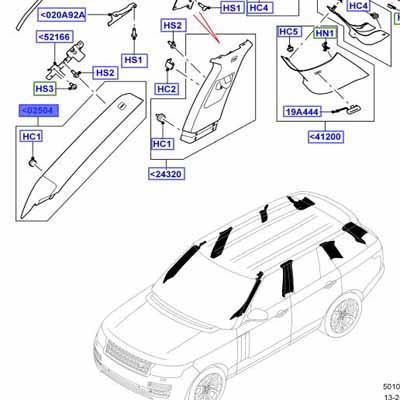 PANNEAU INTÉRIEUR « A » PILIER GAUCHE LR047159