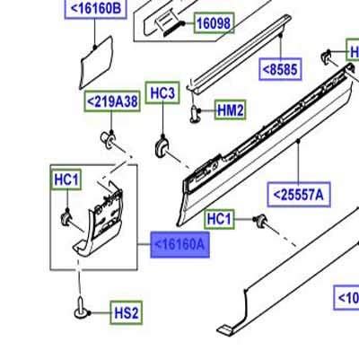 MOULDING – FENDER LH LOWER LR048272