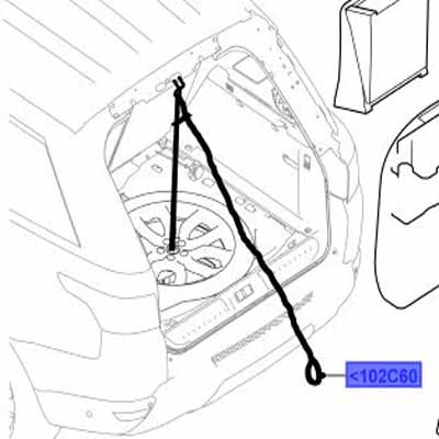 KIT – SUPPORT DE ROUE DE SECOURS LR057367