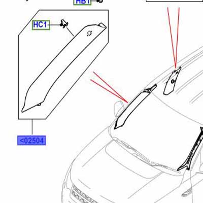 PANEL – “A” PILLAR – INNER CIRRUS HEADLINER LH LR060524