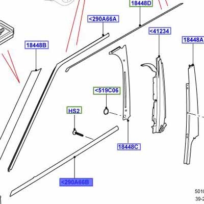 MOULURE INFÉRIEURE DROITE LR076061