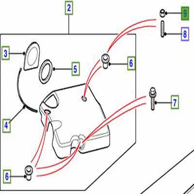 JEU D’ÉCROUS ET DE RONDELLES COUVERCLE ACOUSTIQUE DU MOTEUR LYH000040