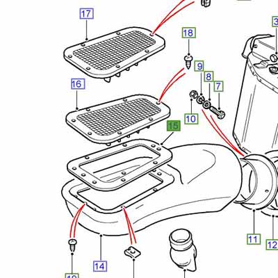 GASKET AIR INTAKE MRC9998